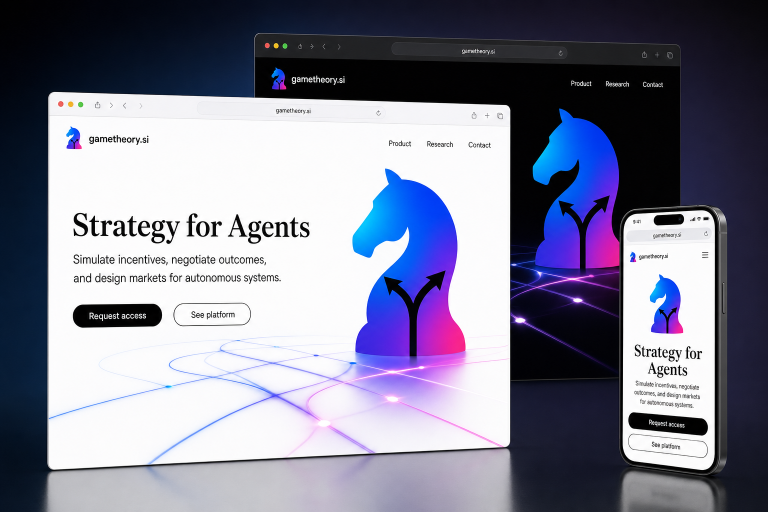 gametheory.si website concept preview