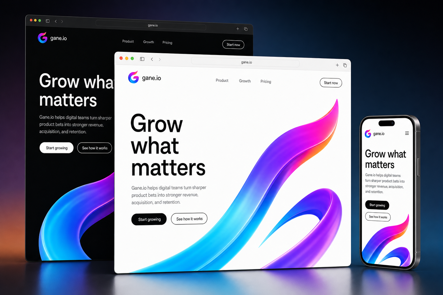 gane.io website concept preview