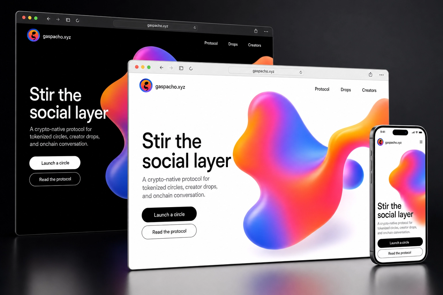 gaspacho.xyz website concept preview