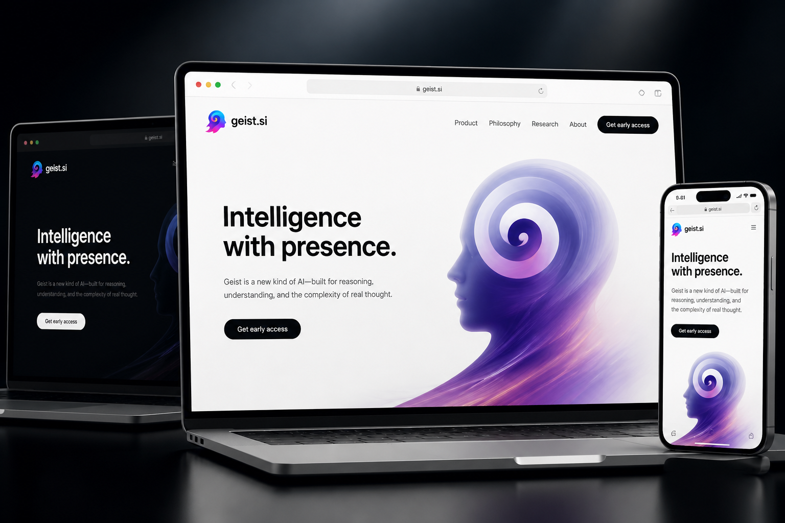 geist.si website concept preview enlarged