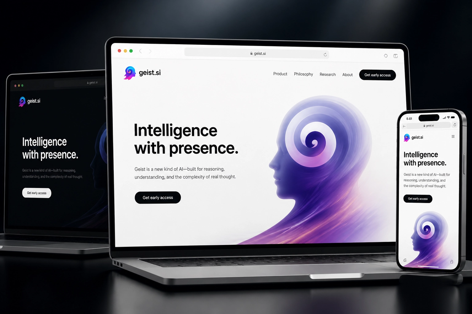 geist.si website concept preview