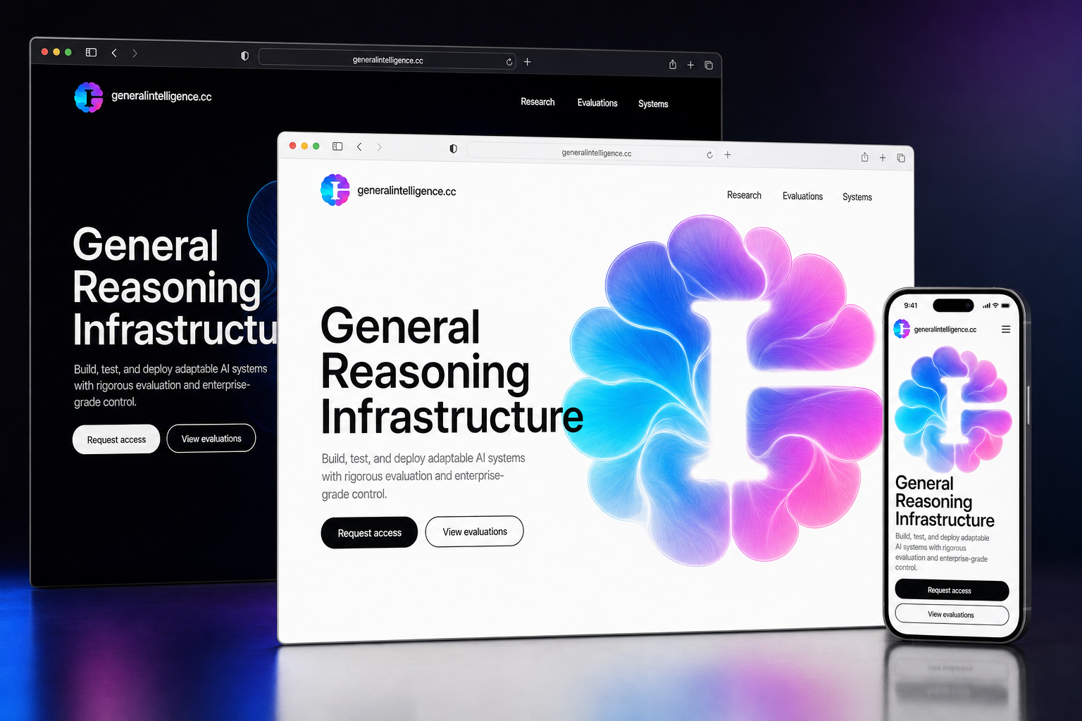 generalintelligence.cc website concept preview enlarged