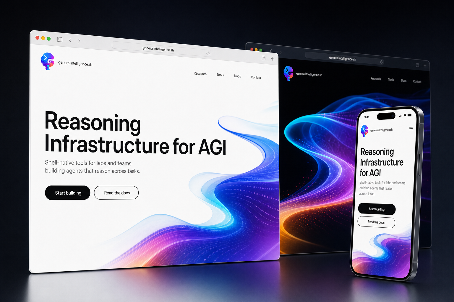 generalintelligence.sh website concept preview