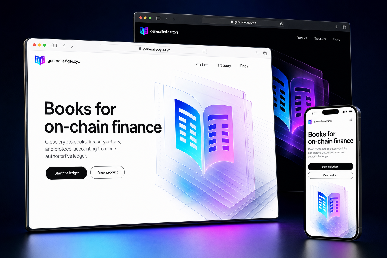 generalledger.xyz website concept preview enlarged