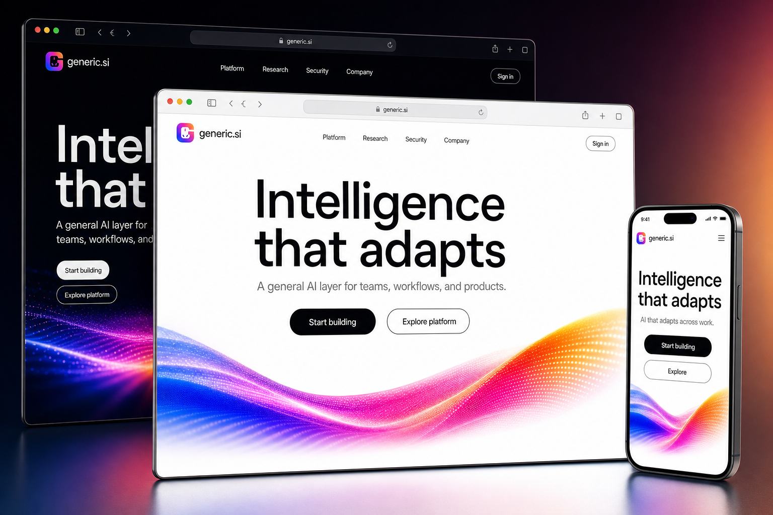 generic.si website concept preview