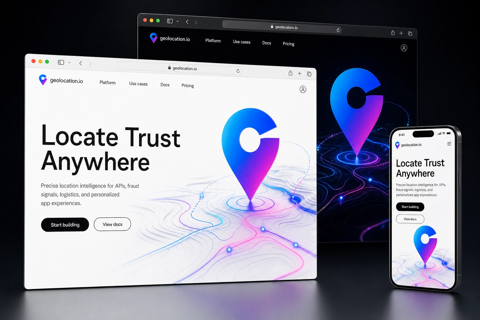 geolocation.io website concept preview