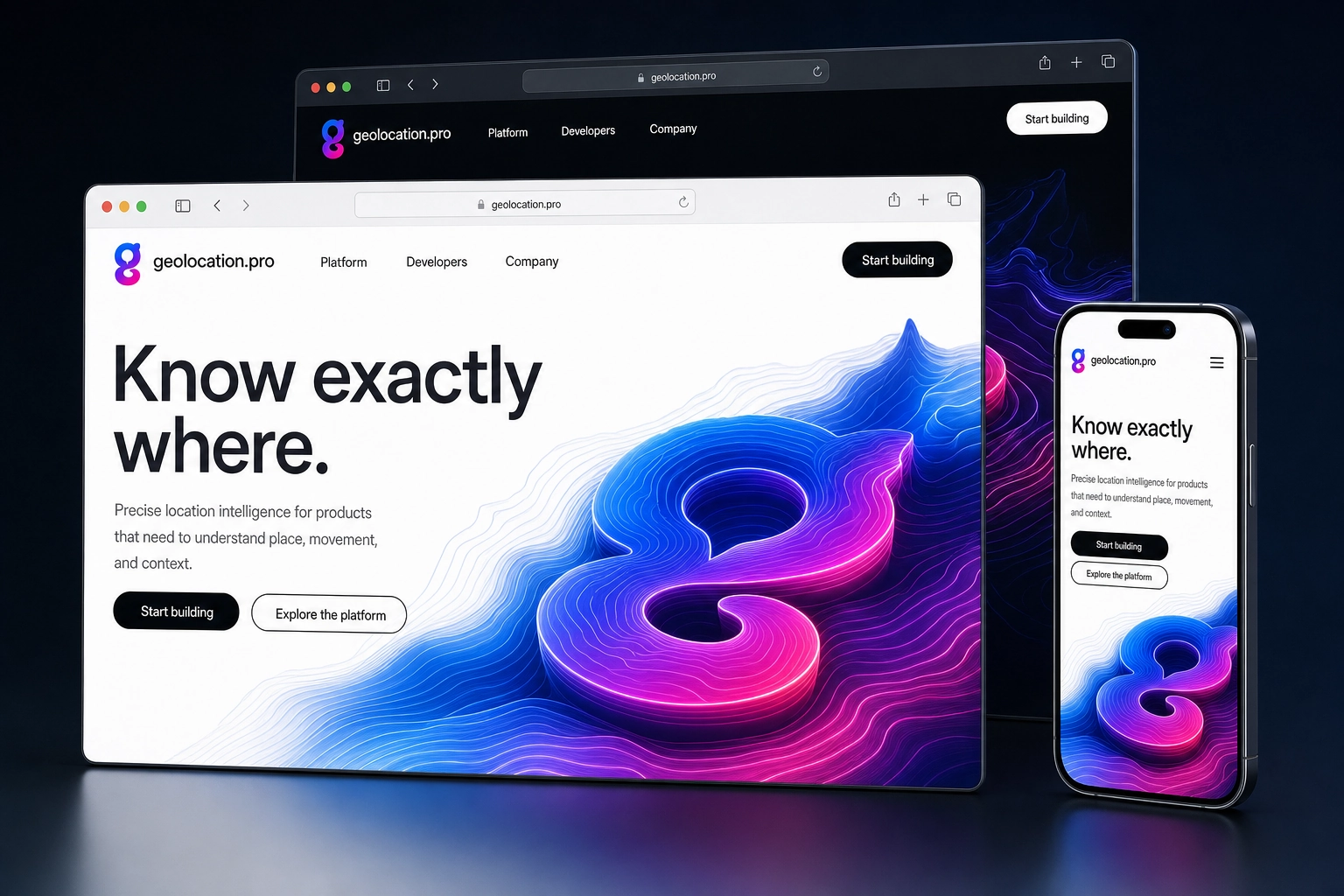 geolocation.pro website concept preview