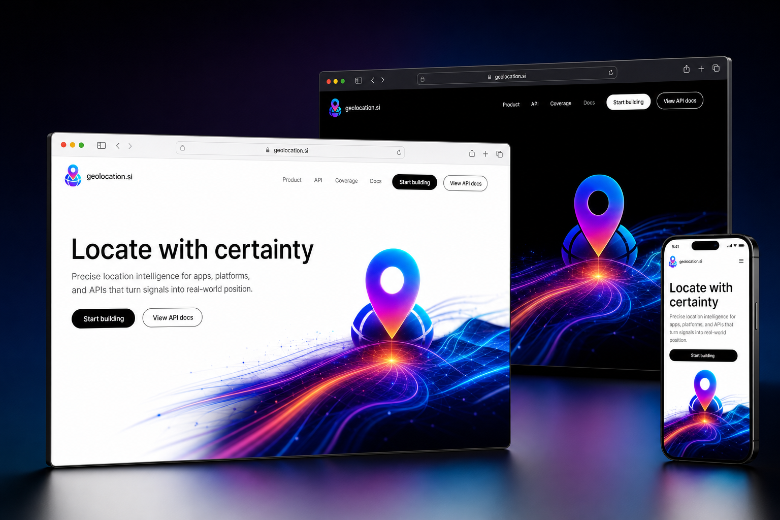 geolocation.si website concept preview enlarged