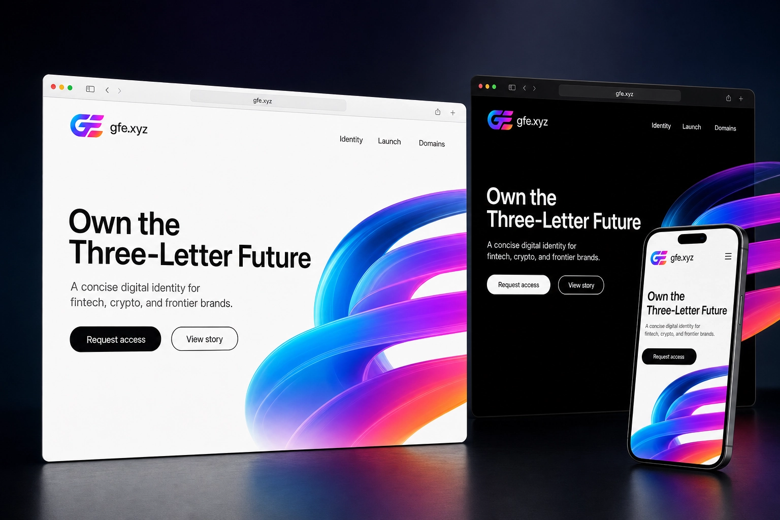 gfe.xyz website concept preview