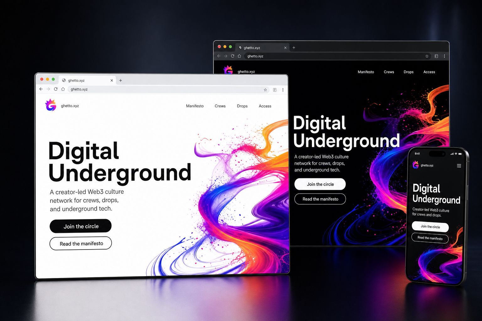 ghetto.xyz website concept preview