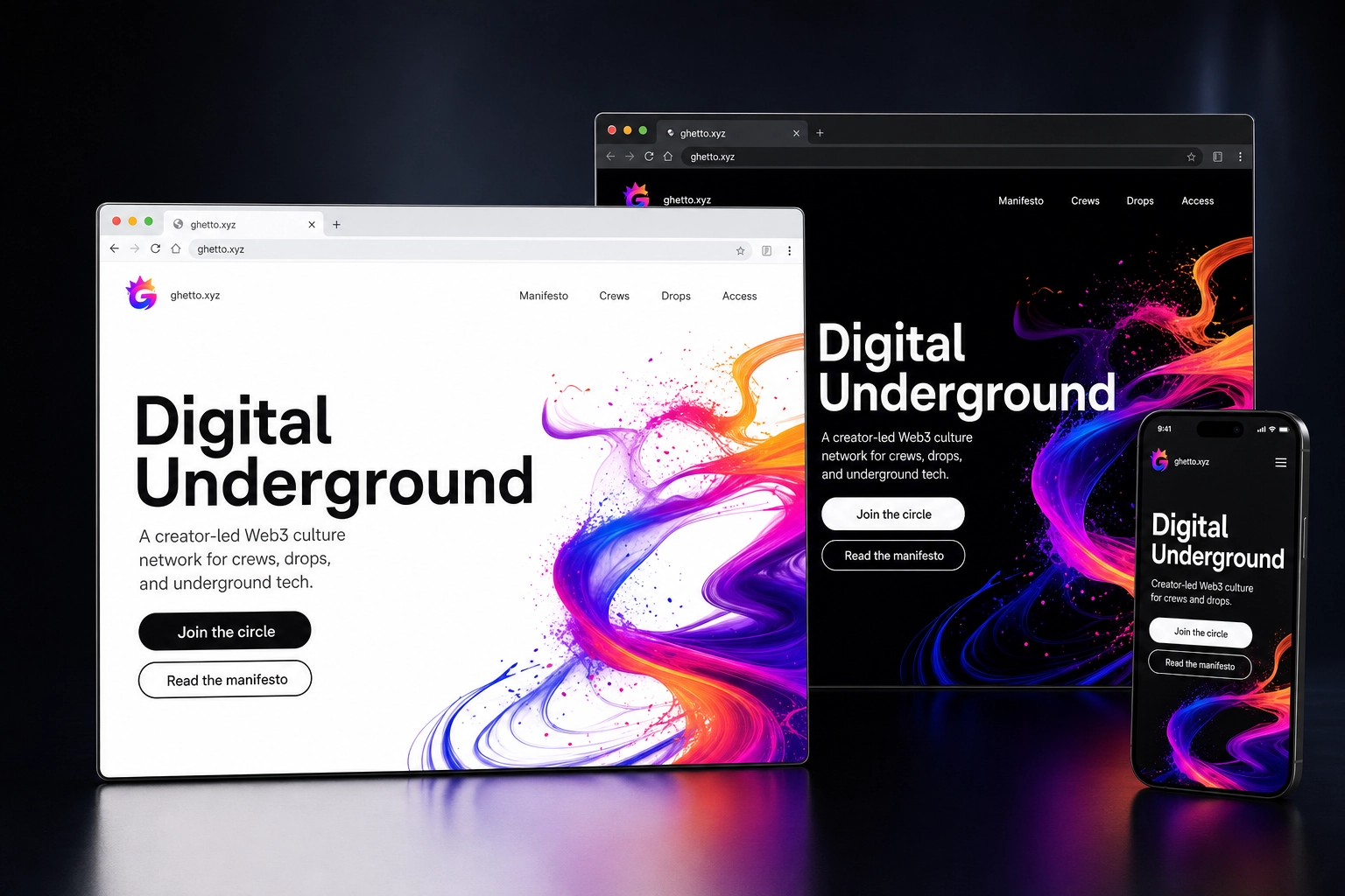 ghetto.xyz website concept preview