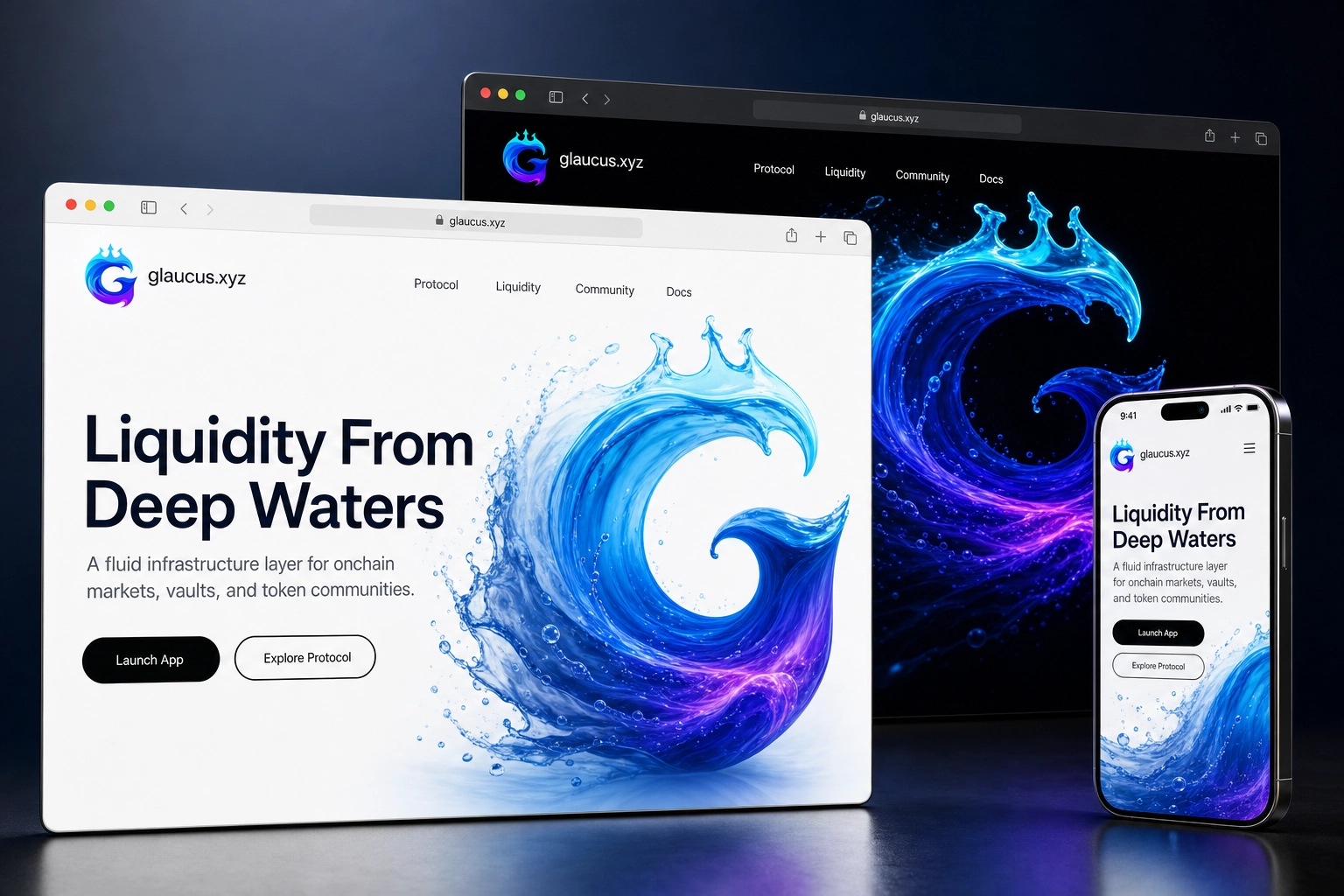 glaucus.xyz website concept preview
