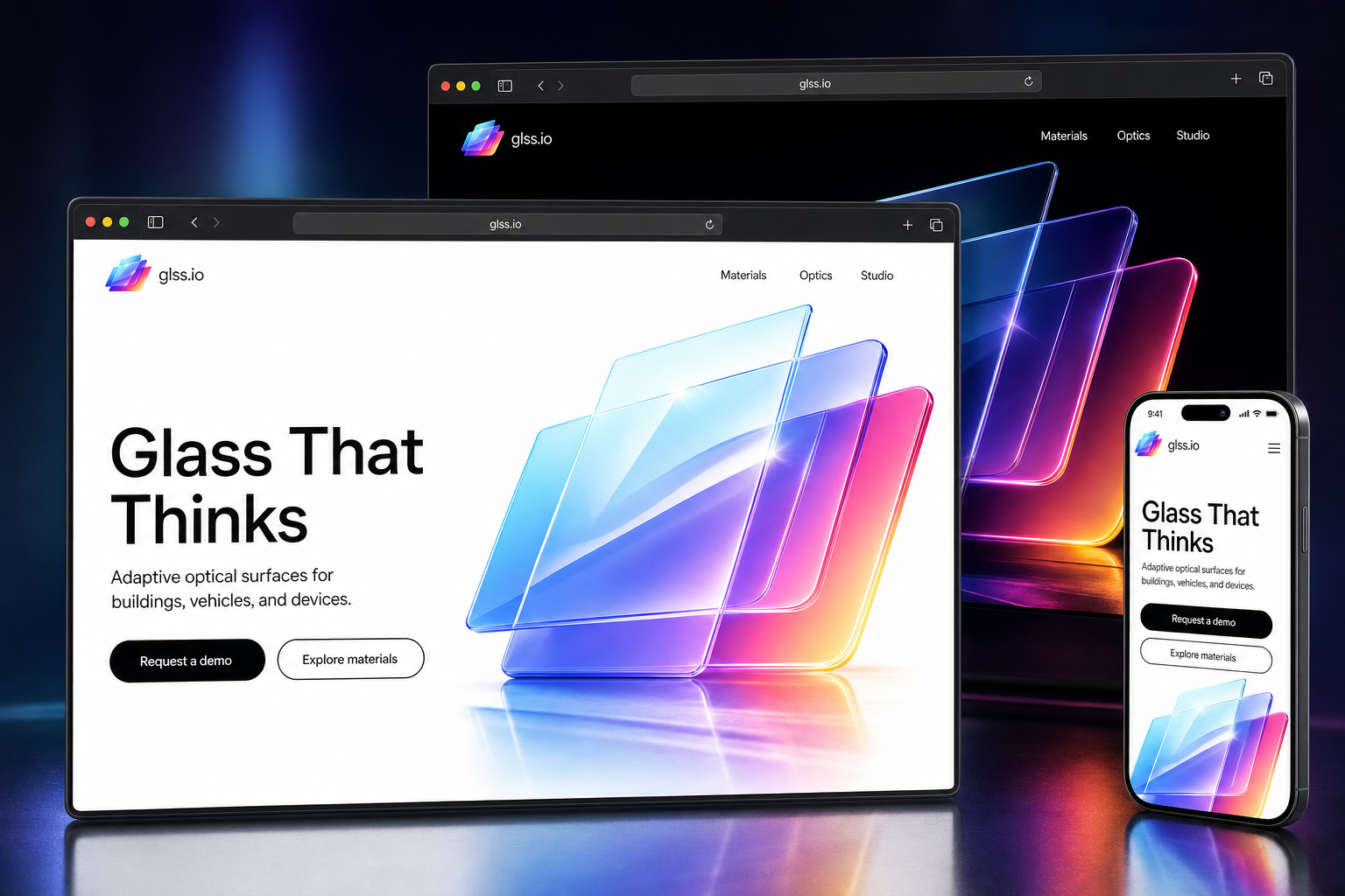 glss.io website concept preview