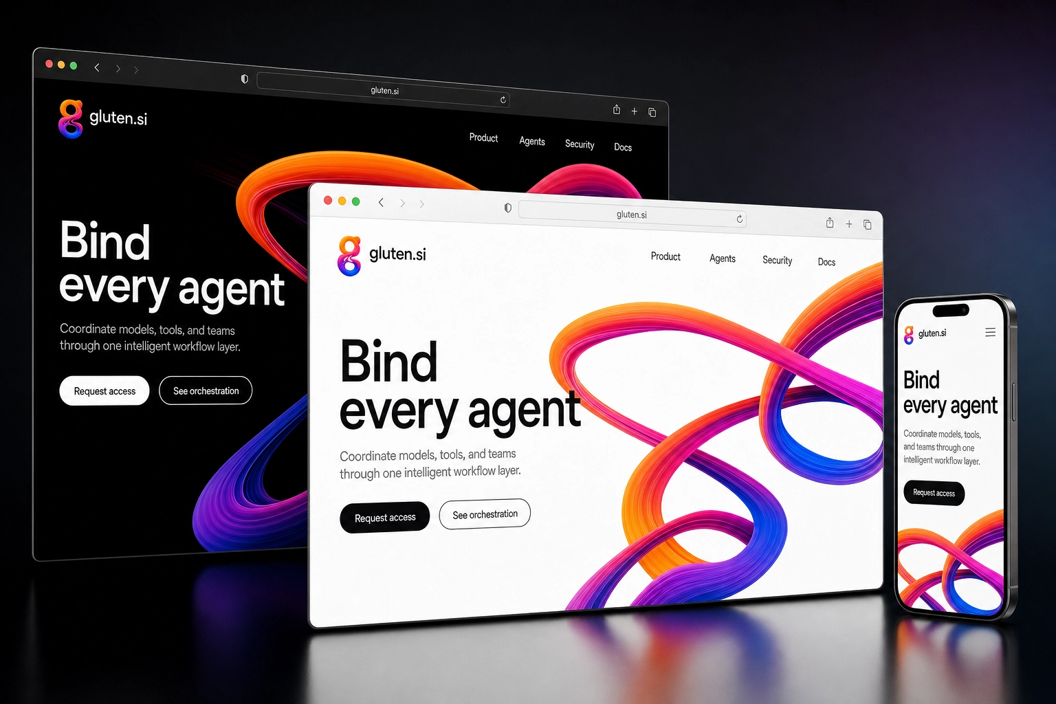 gluten.si website concept preview