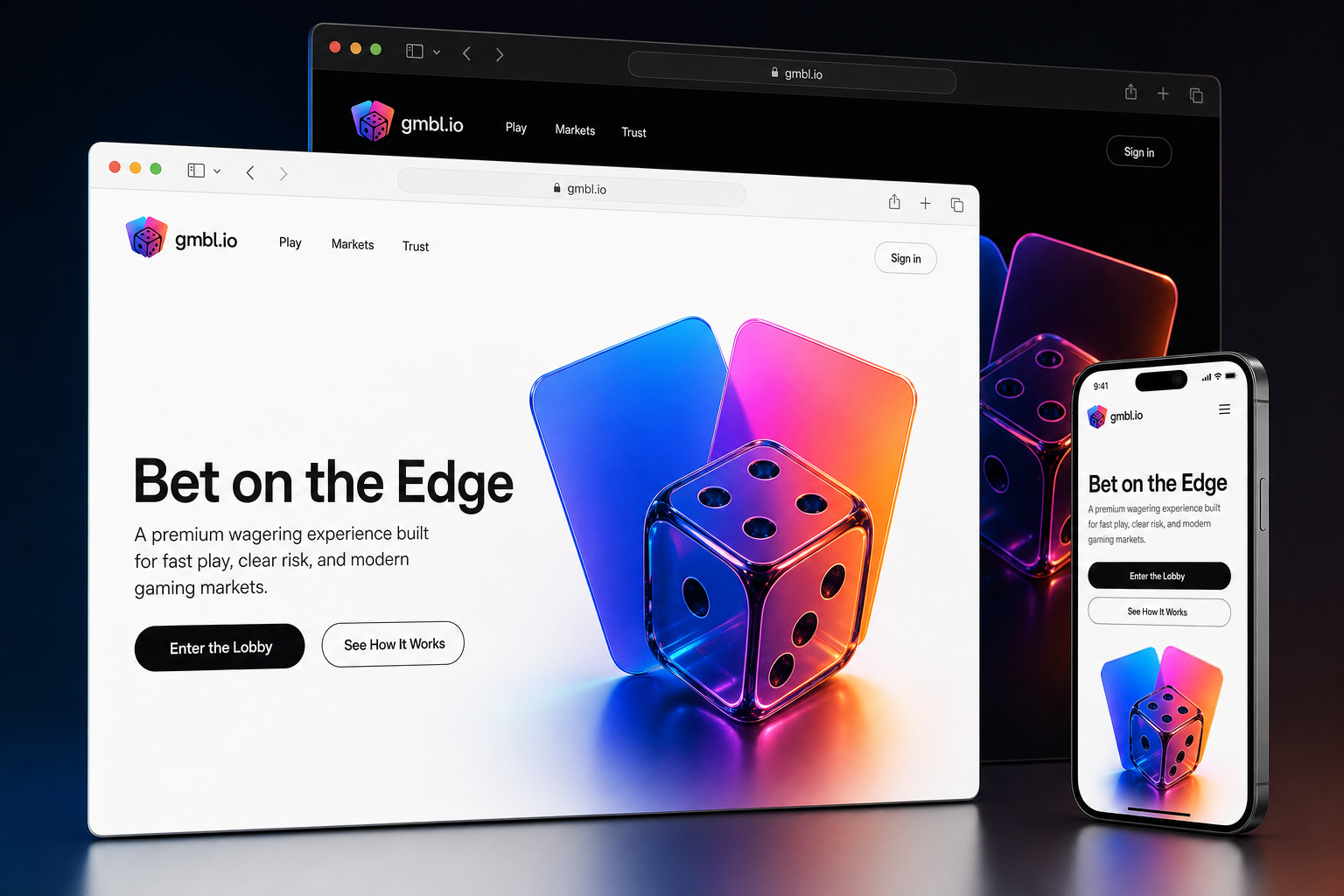 gmbl.io website concept preview