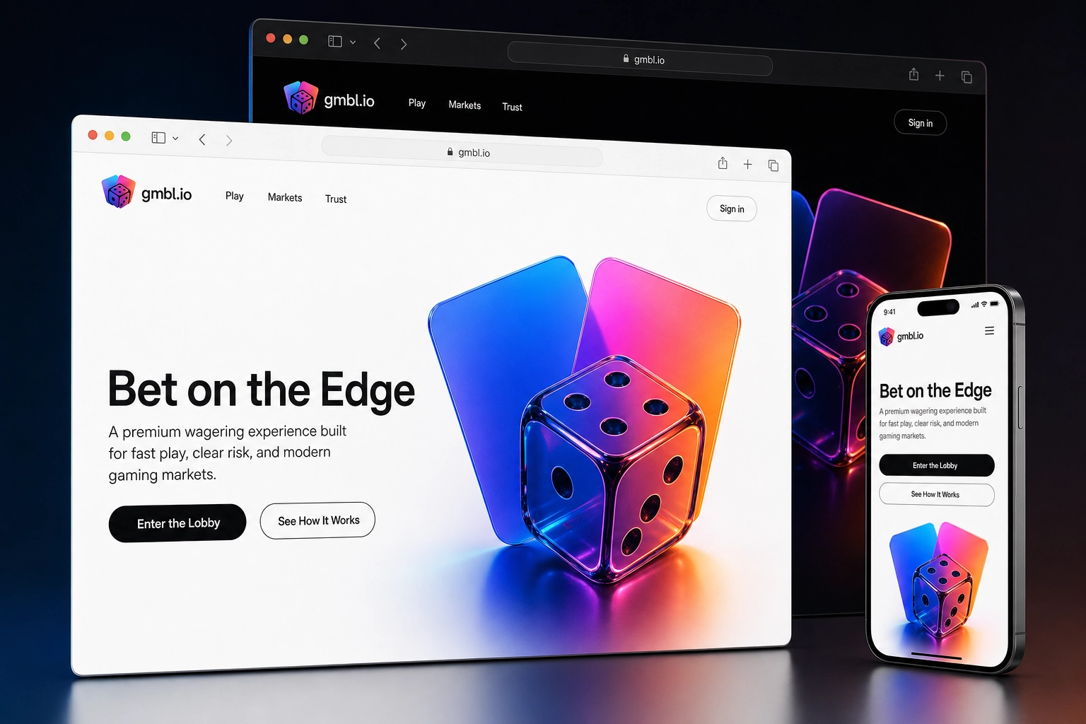 gmbl.io website concept preview