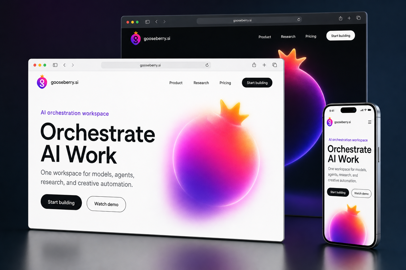 gooseberry.si website concept preview
