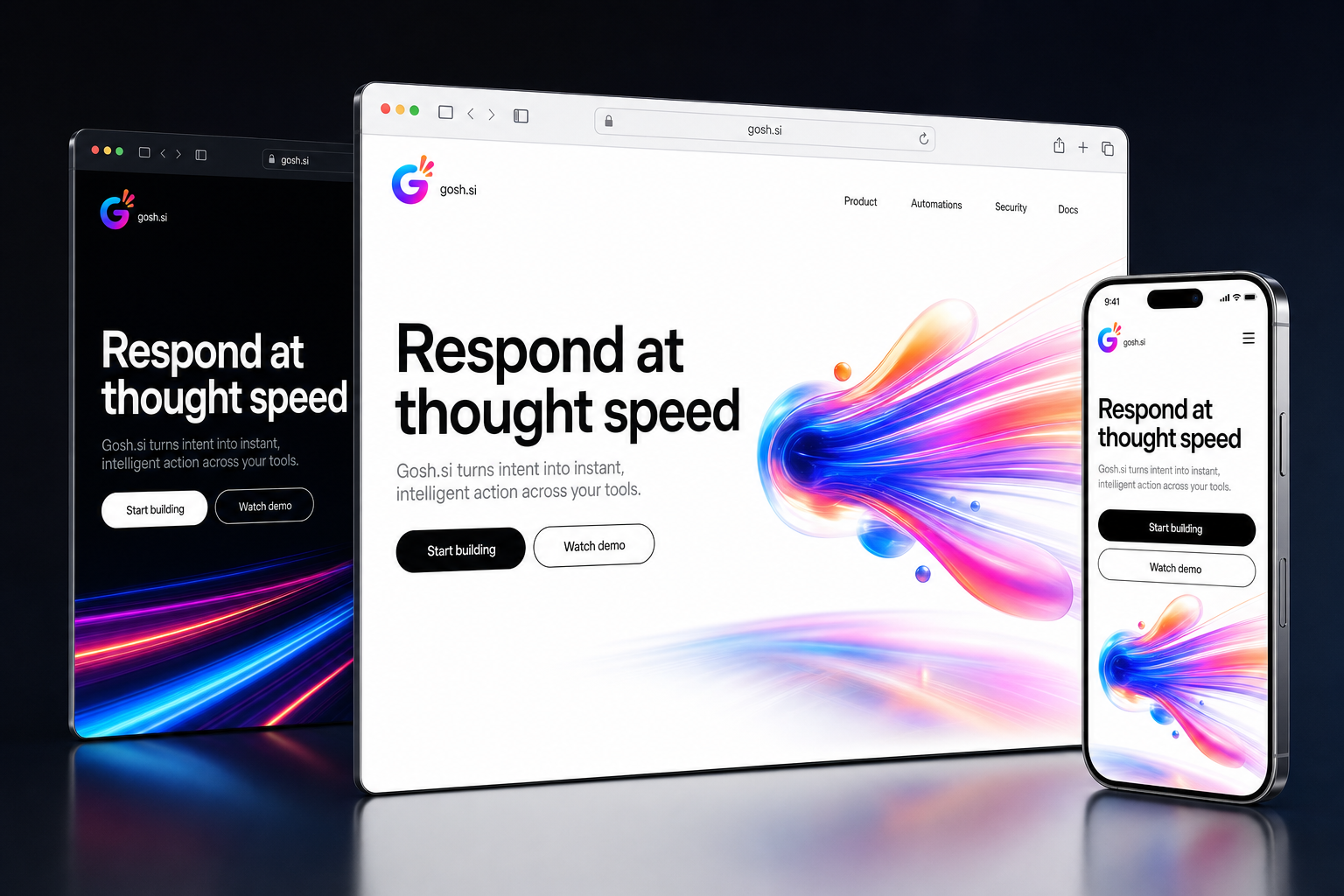 gosh.si website concept preview