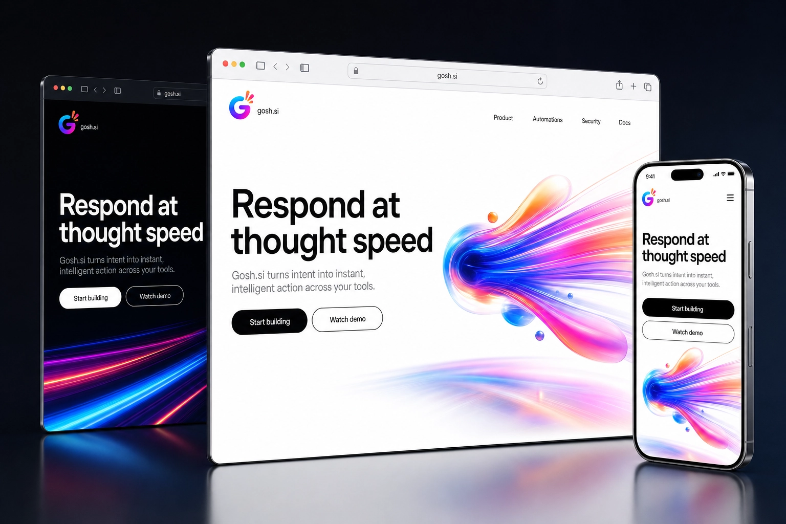 gosh.si website concept preview