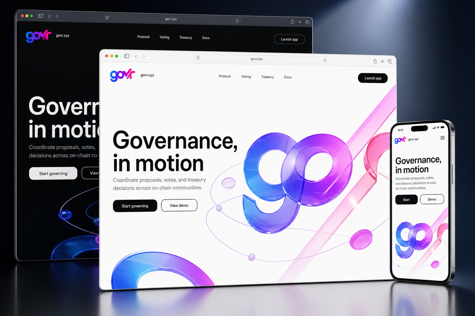 govr.xyz website concept preview enlarged