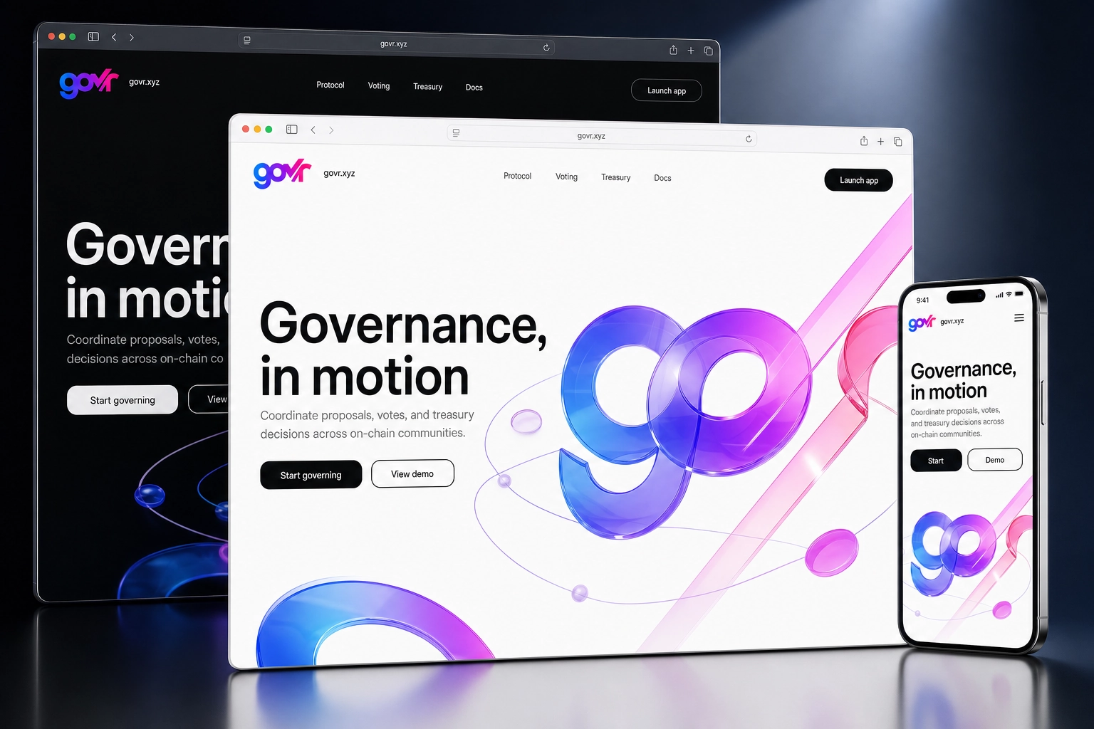 govr.xyz website concept preview