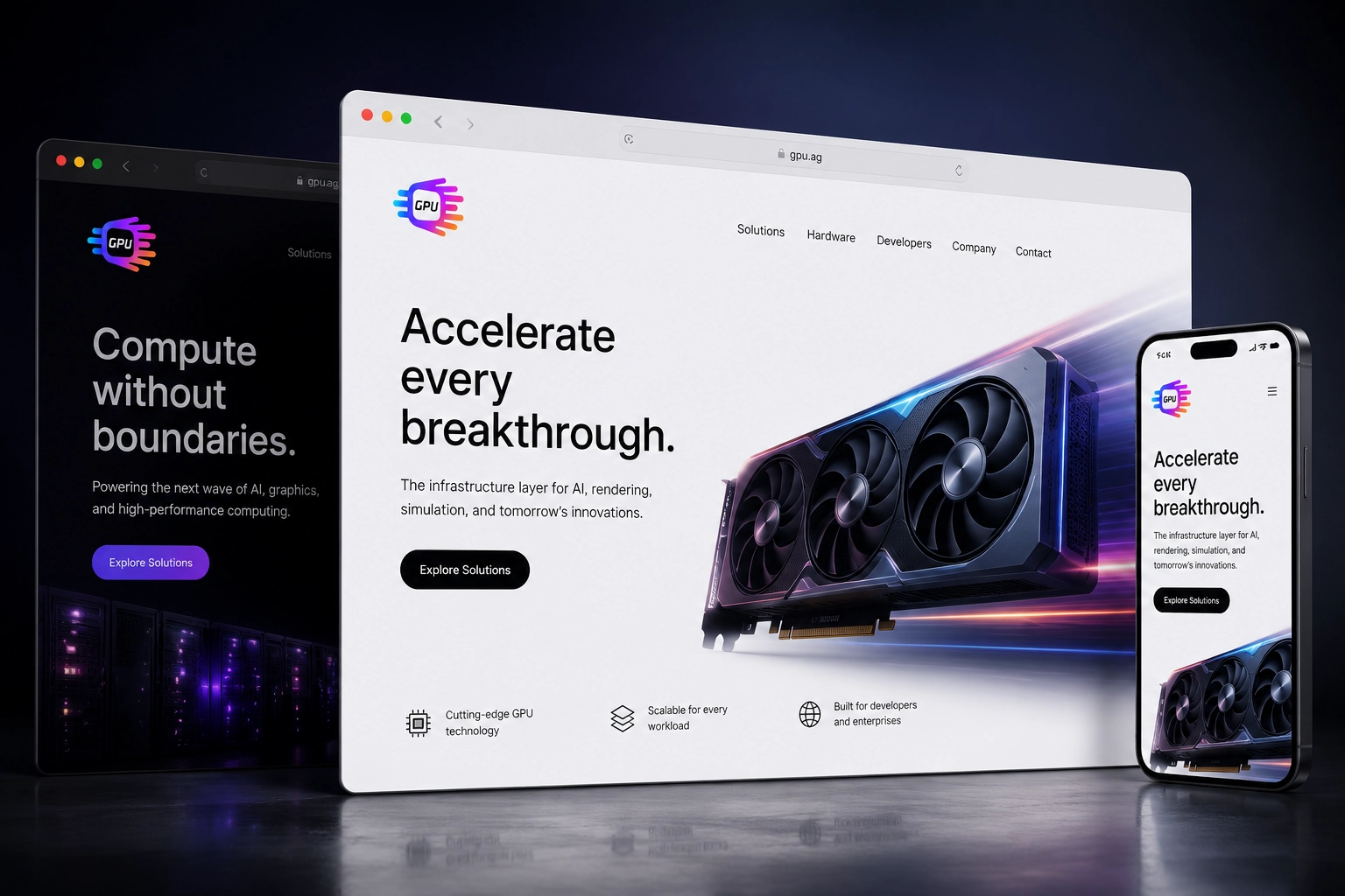 gpu.ag website concept preview