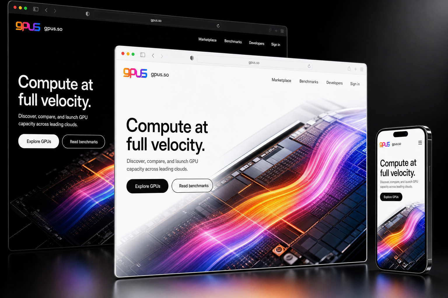gpus.so website concept preview enlarged