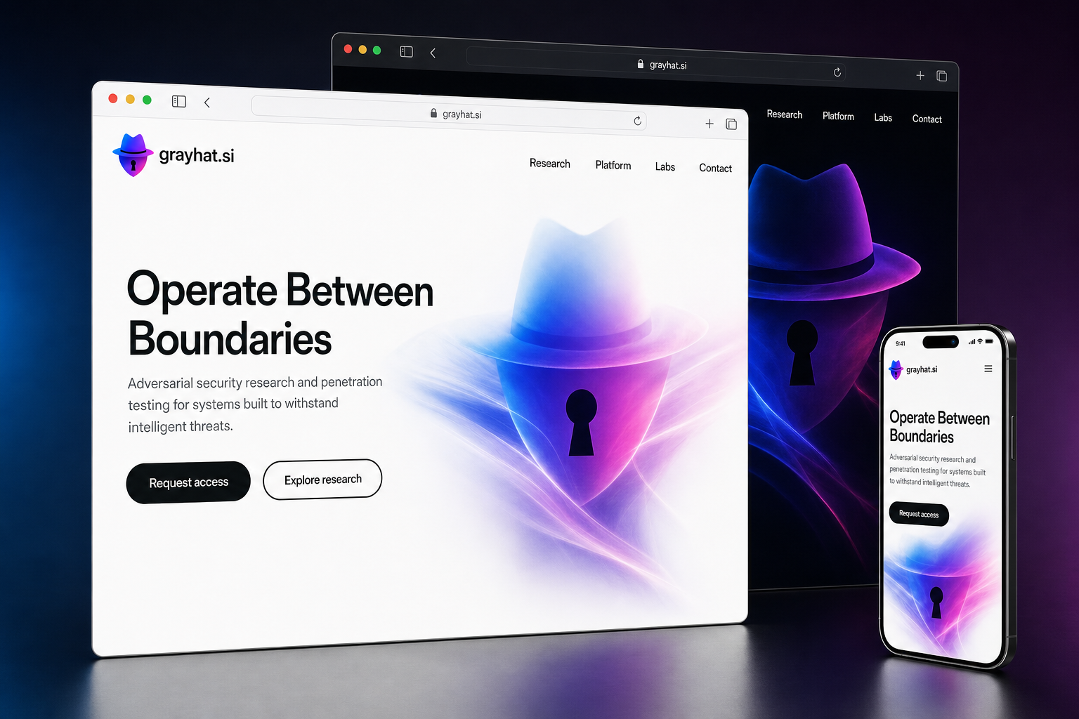 grayhat.si website concept preview