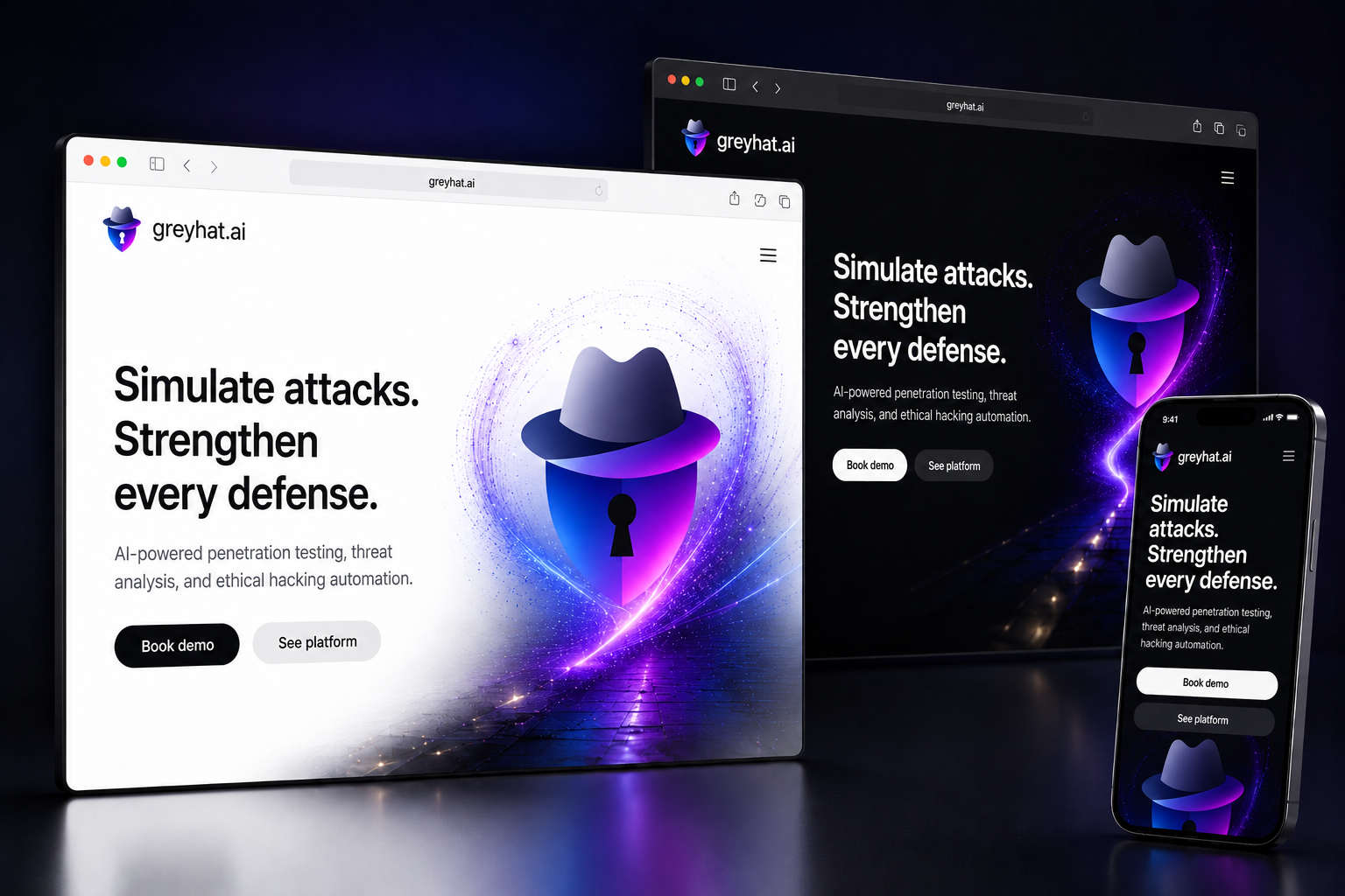 greyhat.ai website concept preview