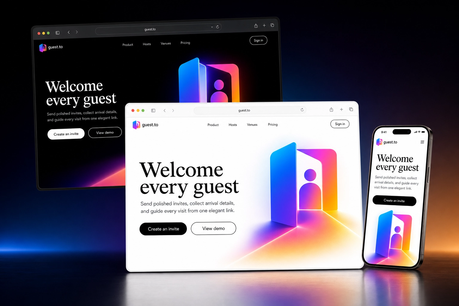 guest.to website concept preview