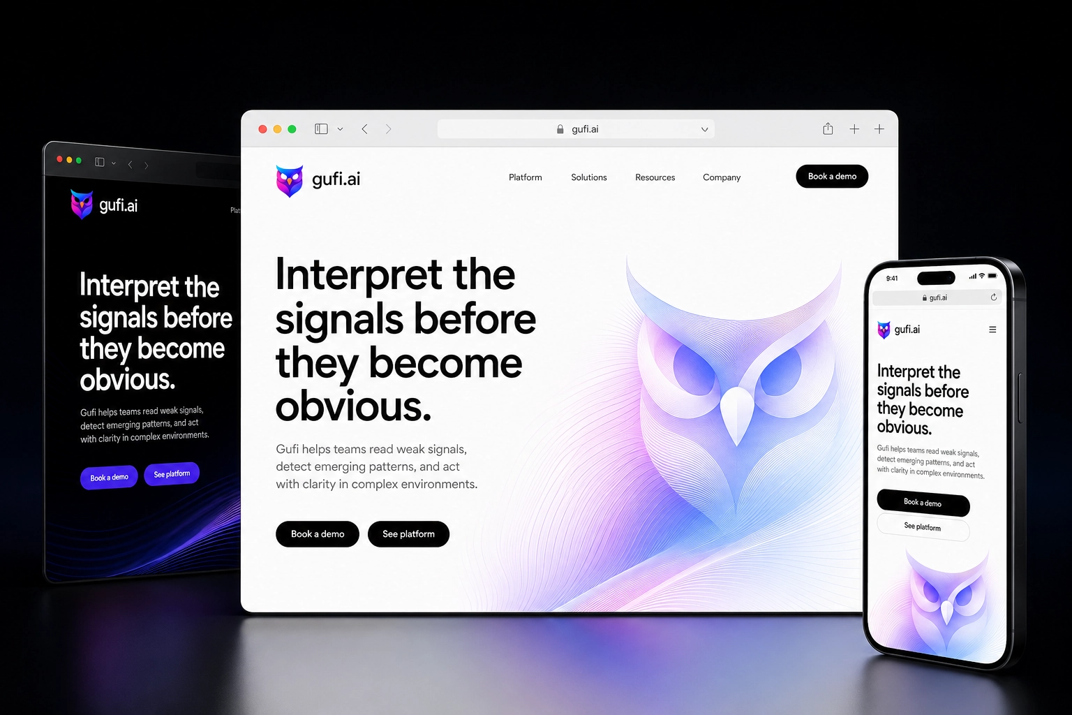 gufi.ai website concept preview