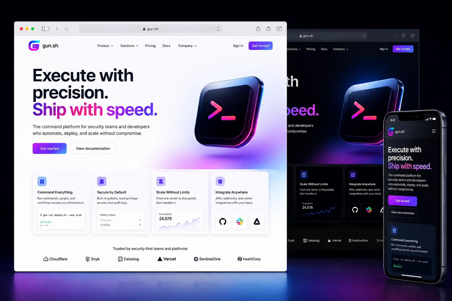 gun.sh website concept preview