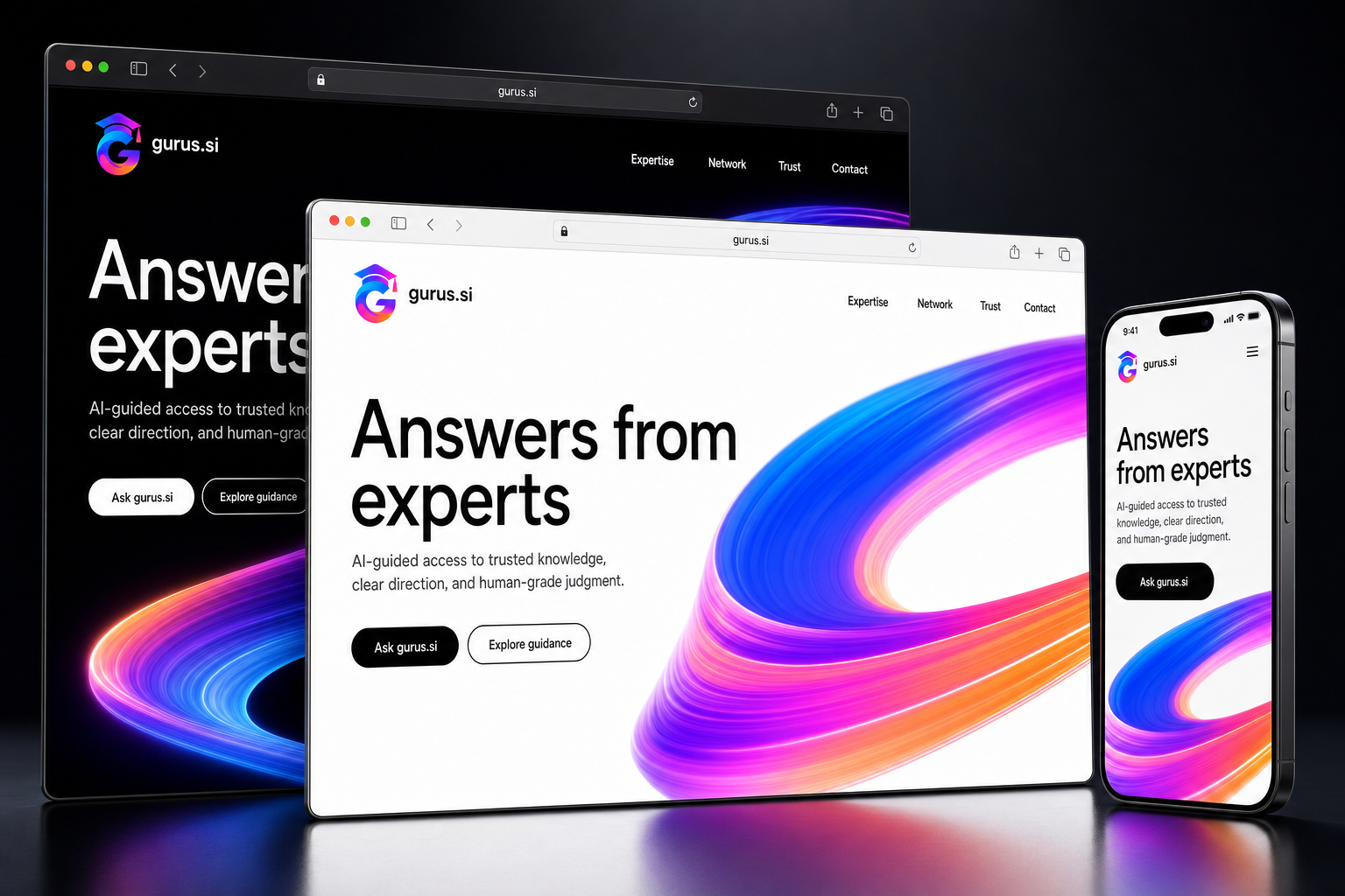 gurus.si website concept preview enlarged
