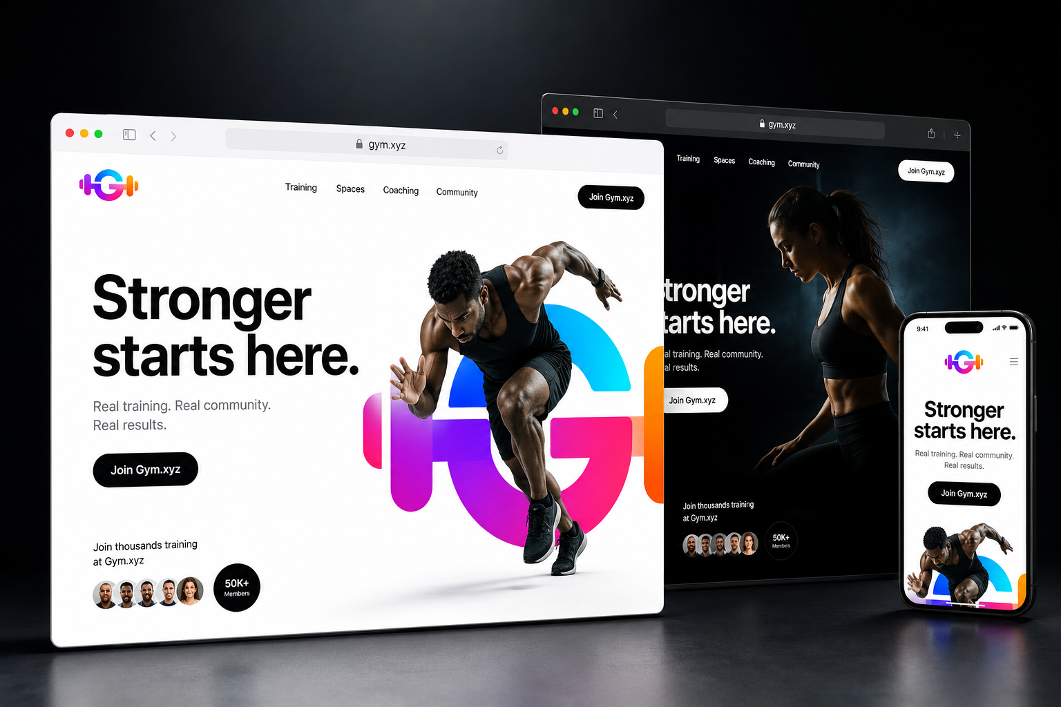 gym.xyz website concept preview