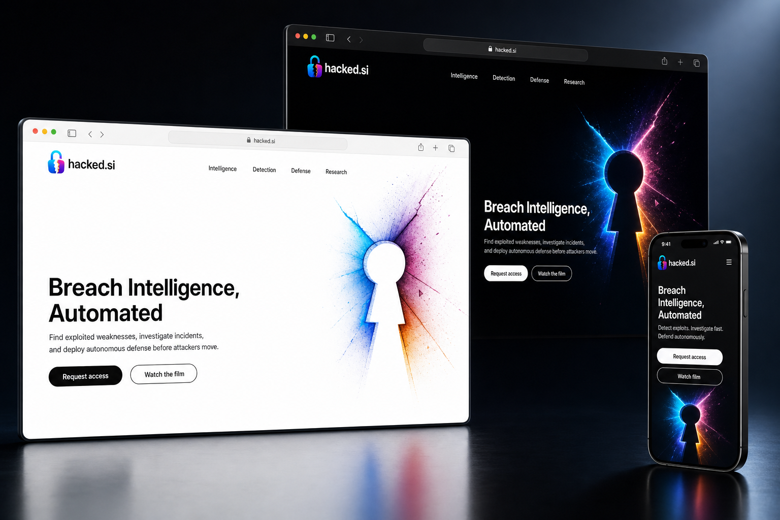 hacked.si website concept preview