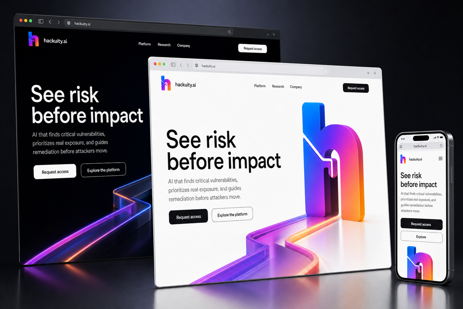 hackuity.si website concept preview enlarged