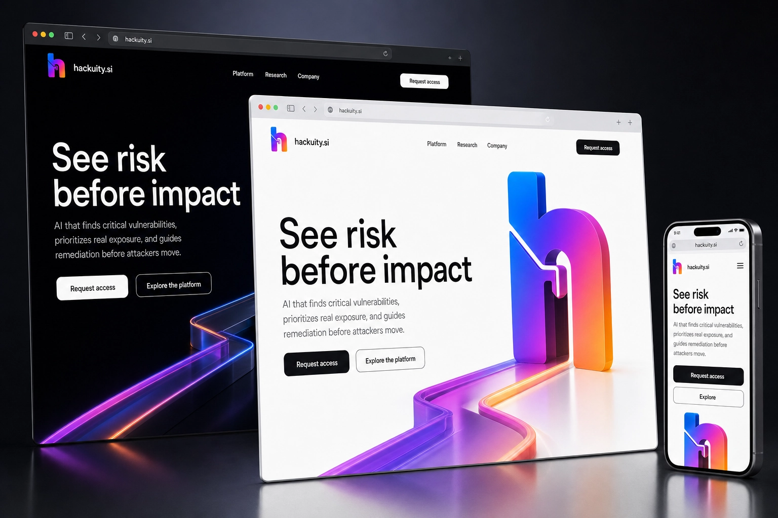 hackuity.si website concept preview