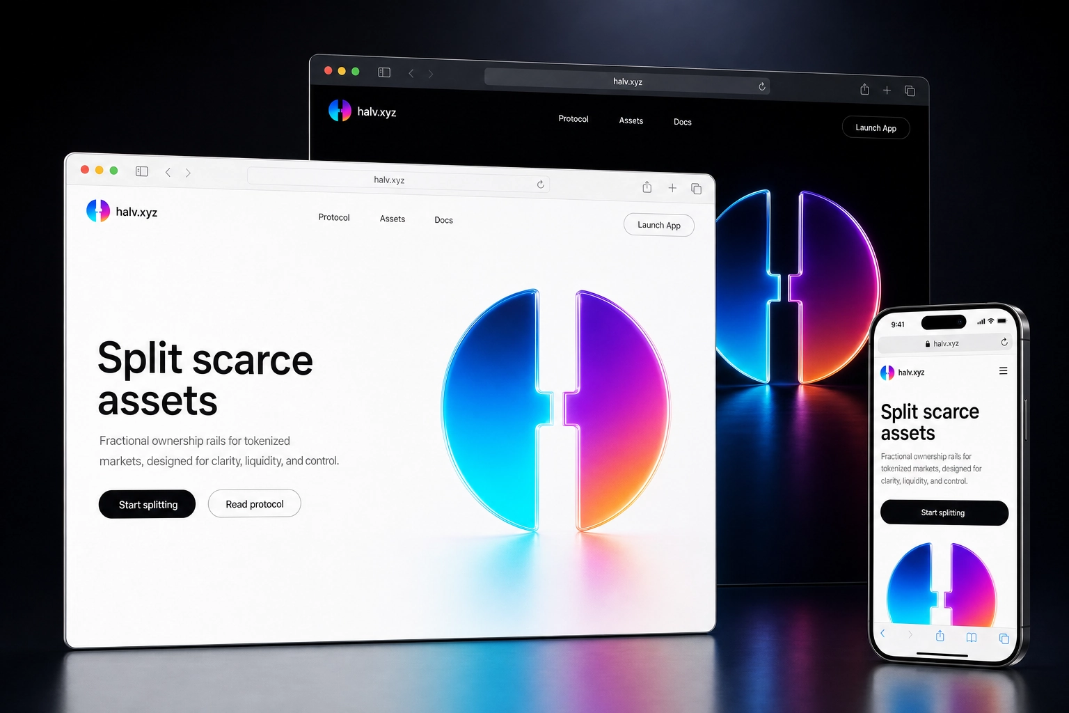 halv.xyz website concept preview