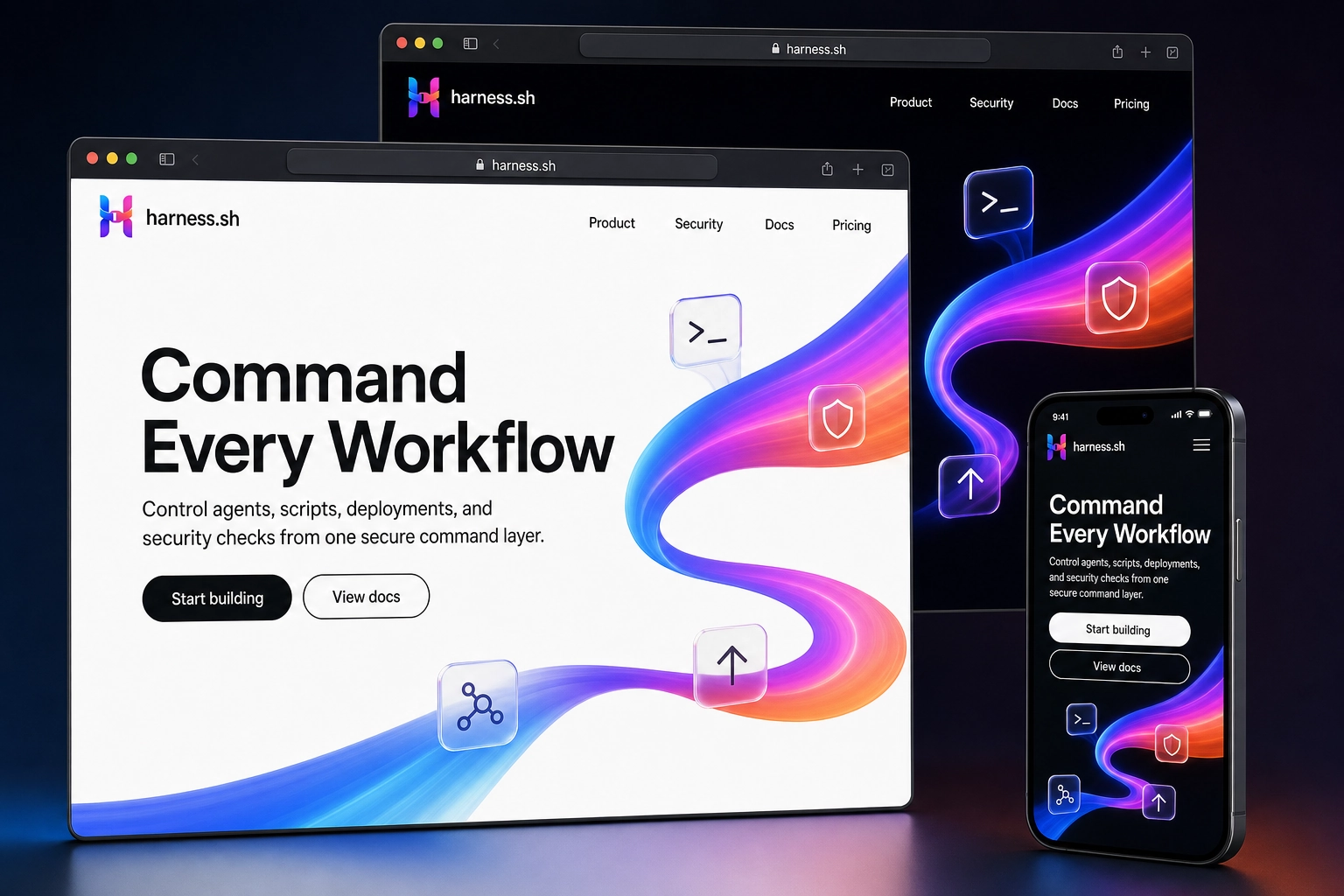 harness.sh website concept preview