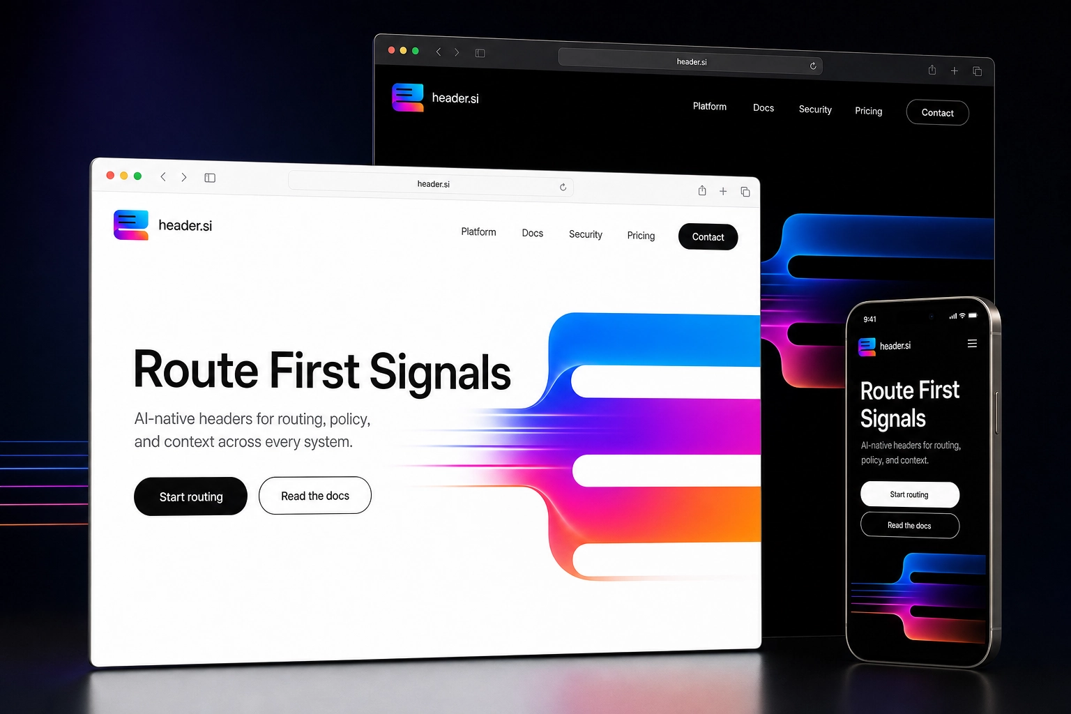 header.si website concept preview