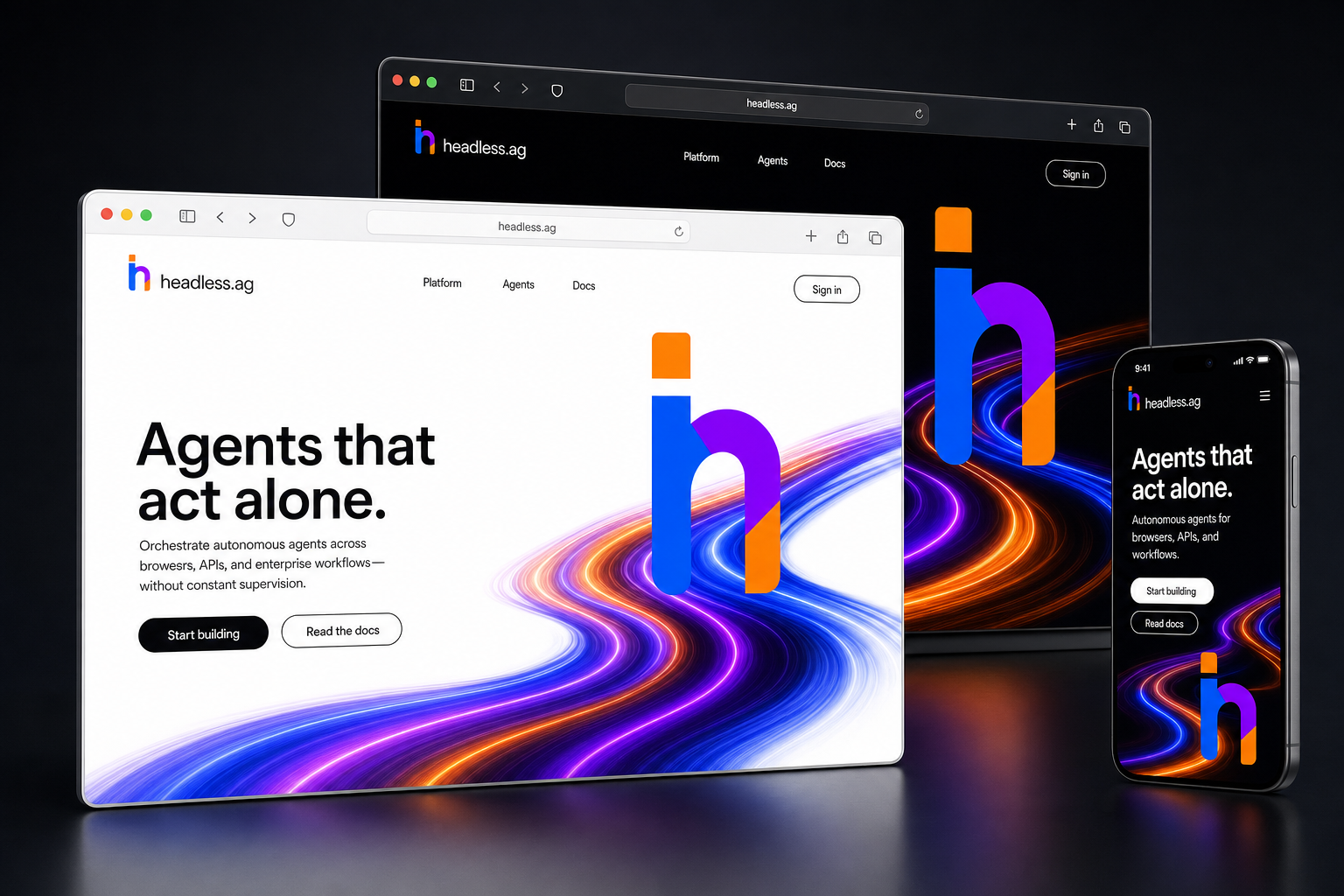 headless.ag website concept preview enlarged