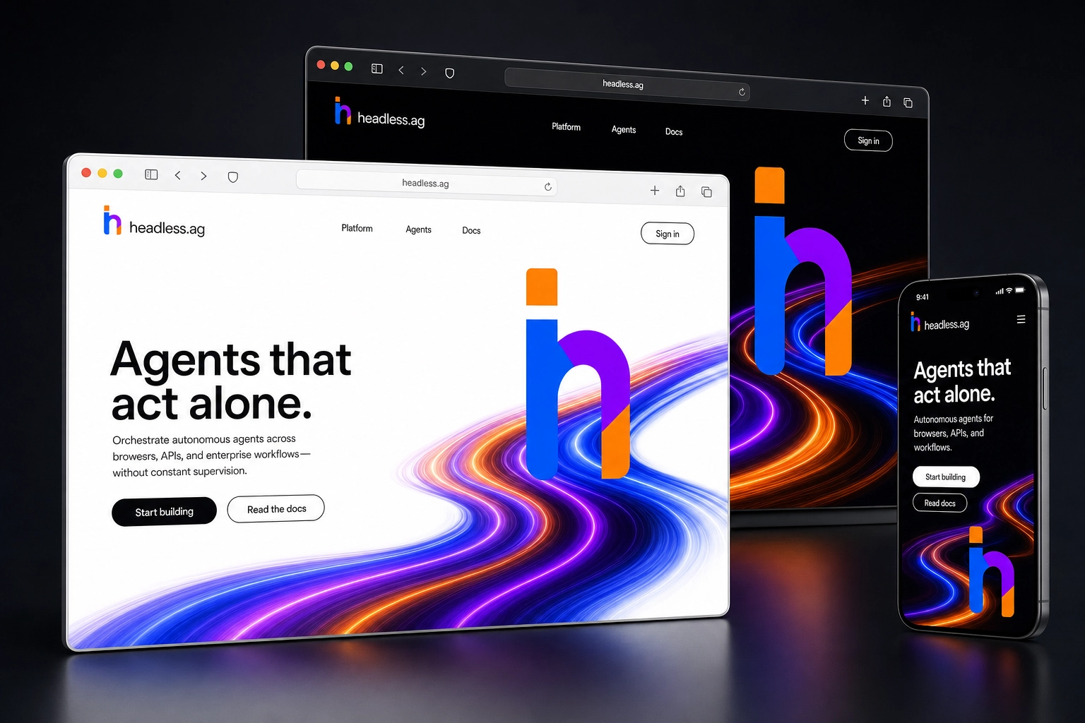 headless.ag website concept preview