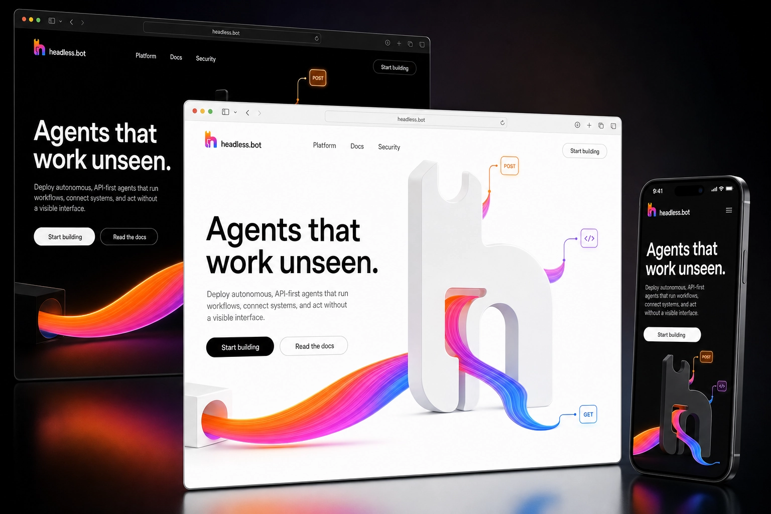 headless.bot website concept preview
