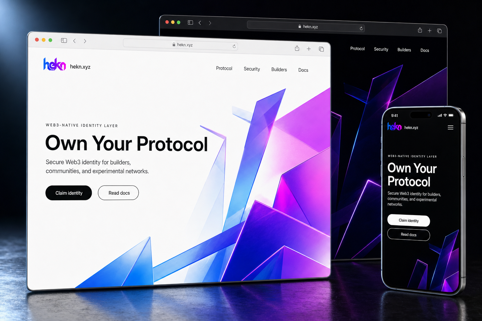 hekn.xyz website concept preview enlarged