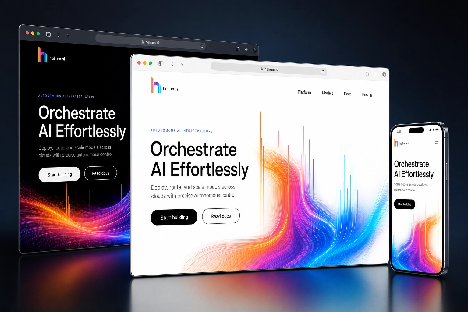 helium.si website concept preview