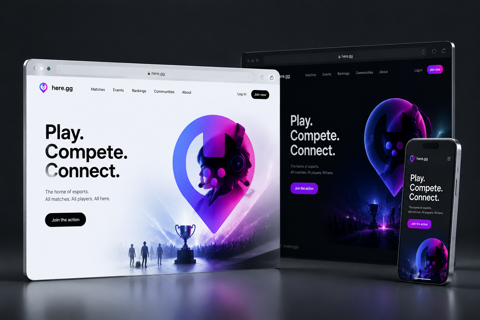 here.gg website concept preview