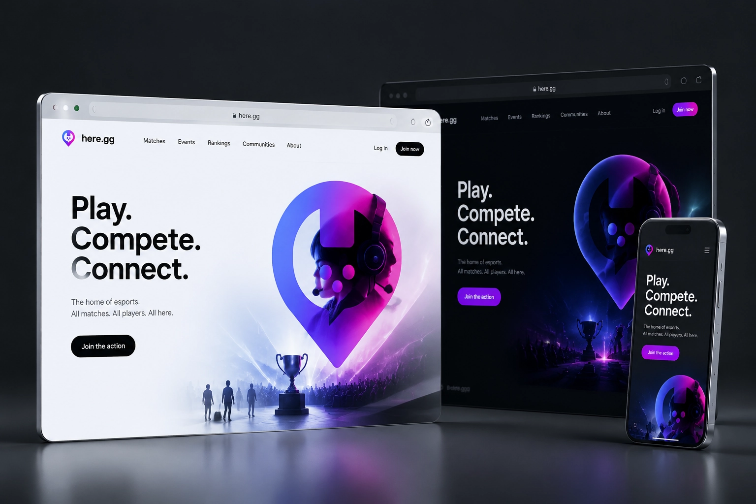 here.gg website concept preview