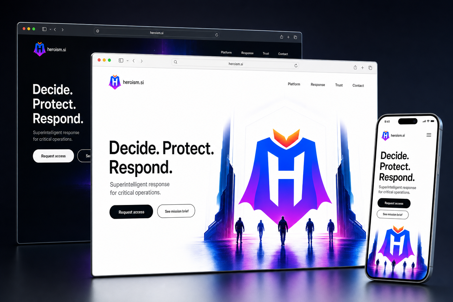 heroism.si website concept preview enlarged