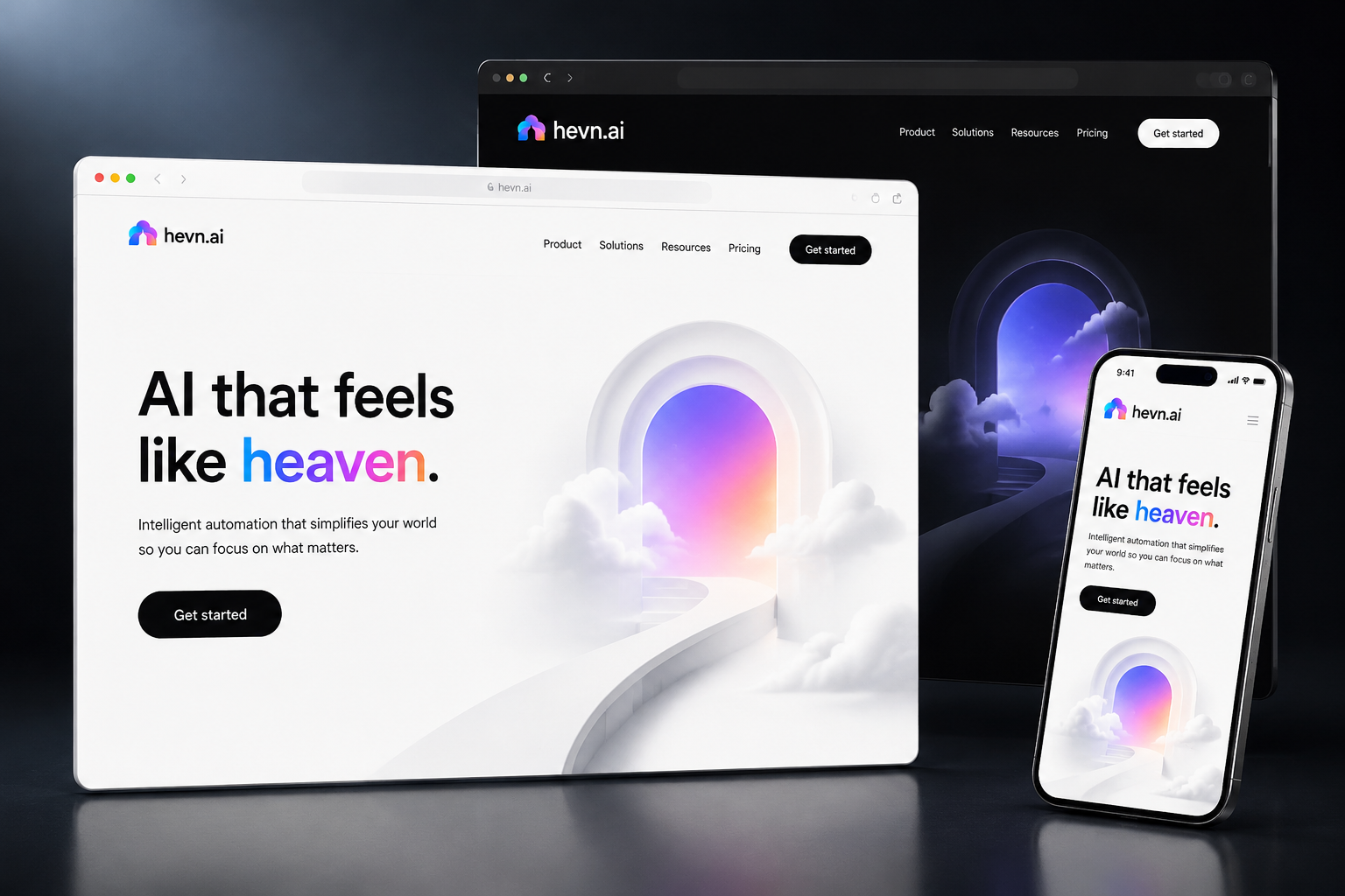 hevn.ai website concept preview