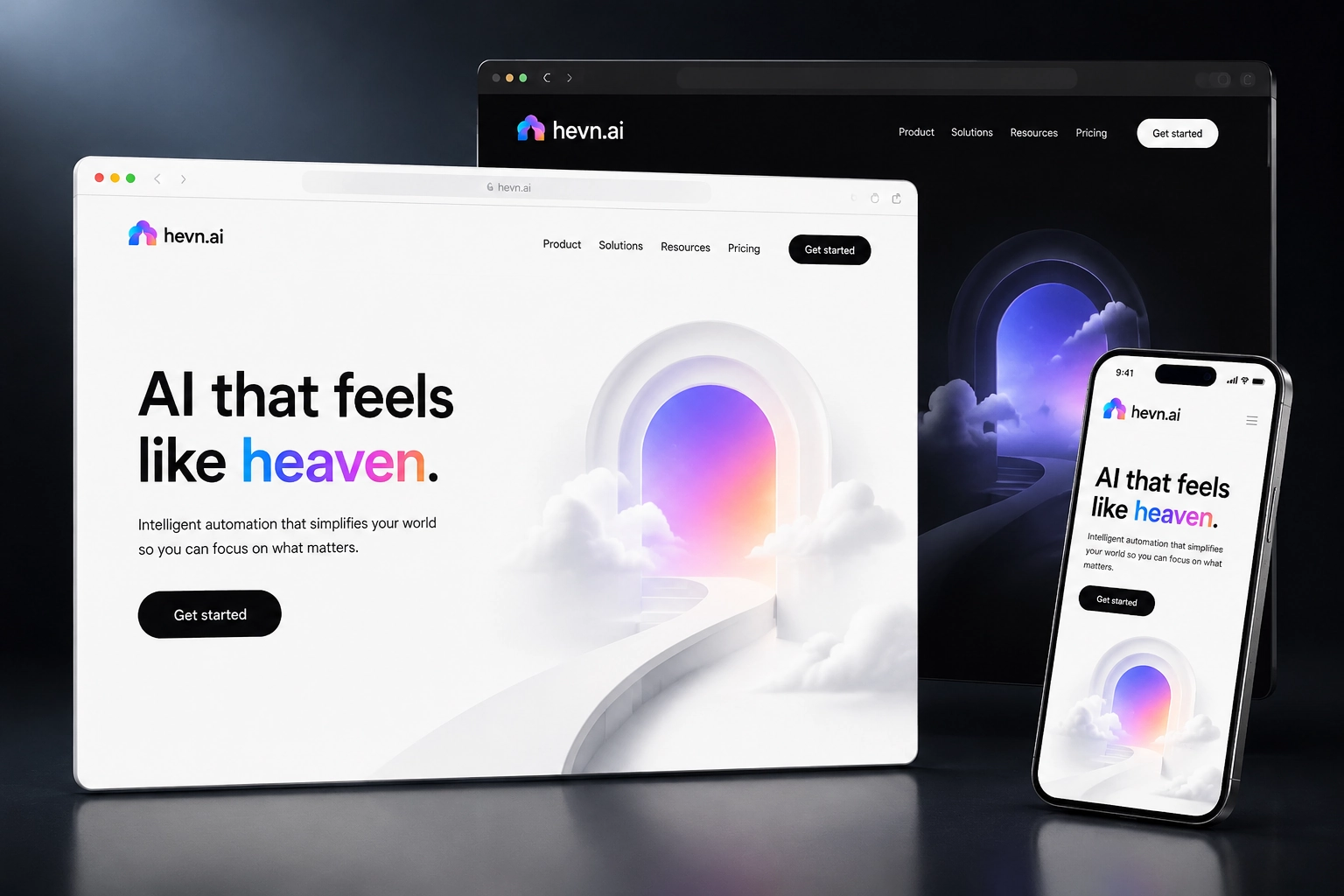 hevn.ai website concept preview
